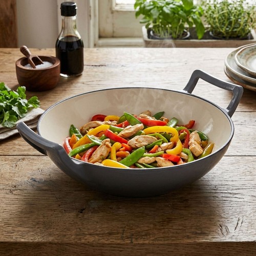 Cast iron large deep - iron, stir