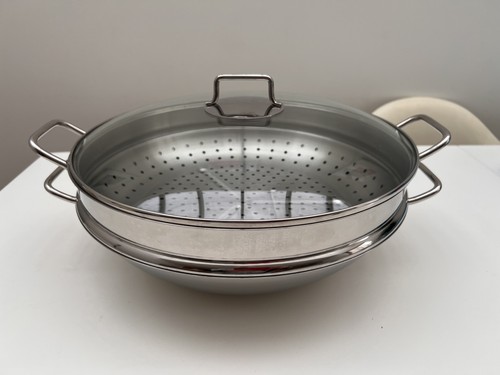 Wmf wok with steamer glass - with,