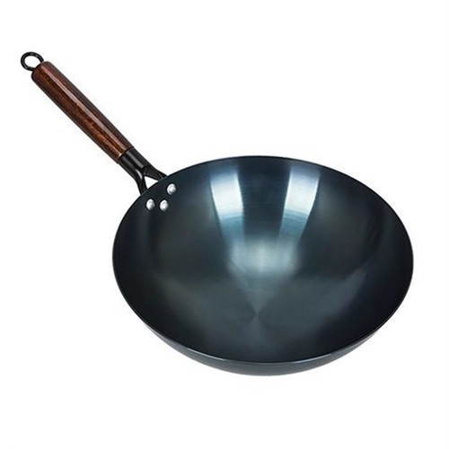 Raffined iron wok round - (36cm),