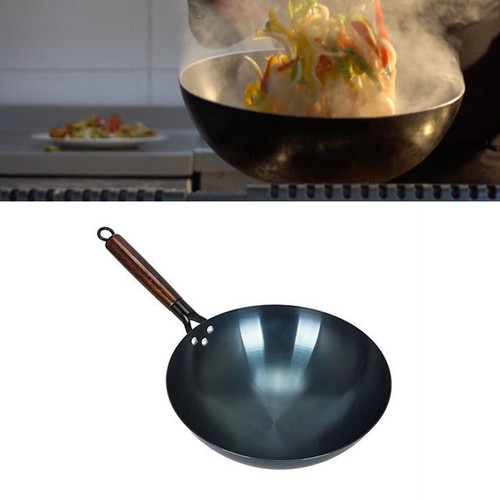 Wok stir fry - pan, iron
