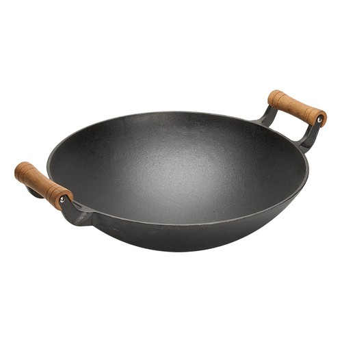 Premium 36cm cast iron wok - premium,