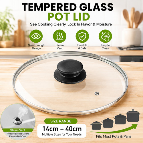 40cm glass lid cover - glass,