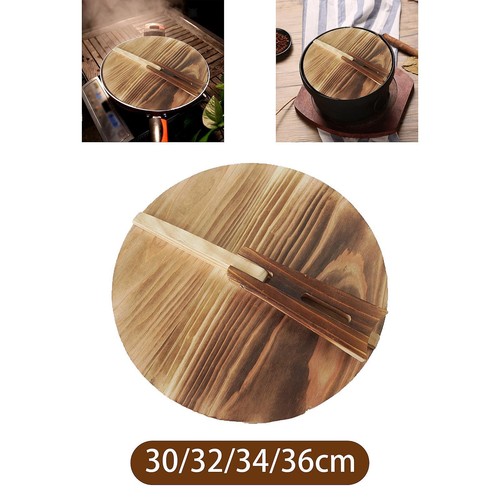 Wooden wok lid pan - wok,