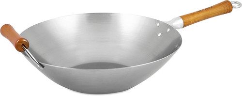 Large carbon steel wok 36cm - large,