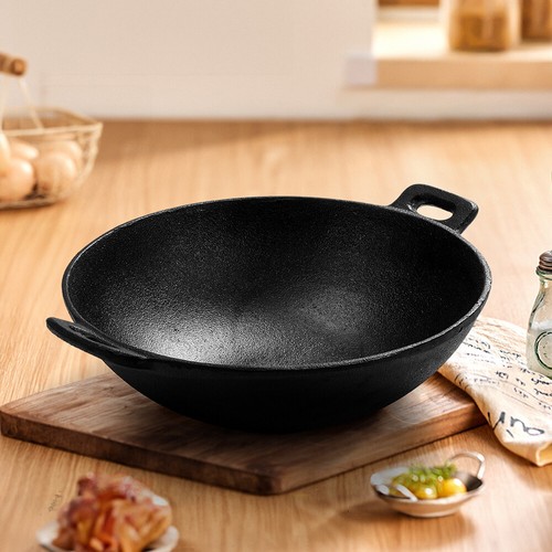 Cast iron wok chinese cooking - cast,